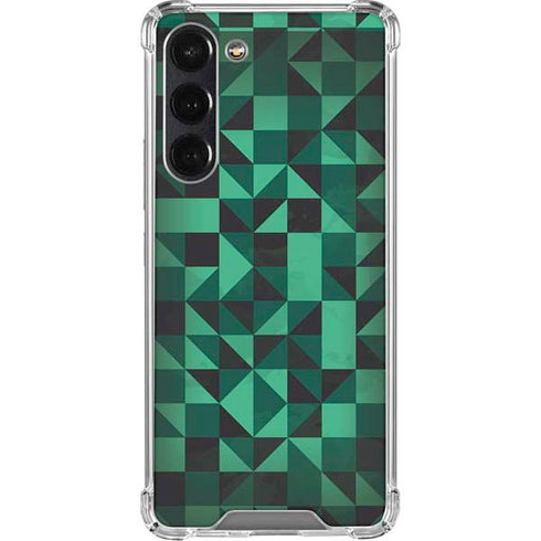 Black & Green Galaxy S24 FE Clear Case